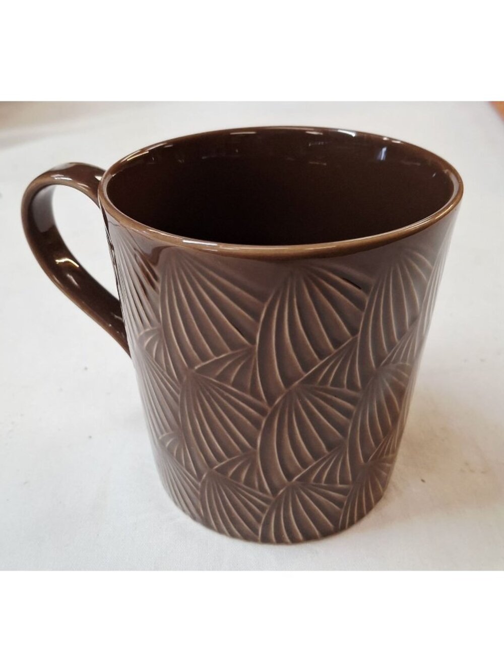 Starbucks Brown Embossed 16 Oz Mug By Design House Stockholm 2009 Edition Microw